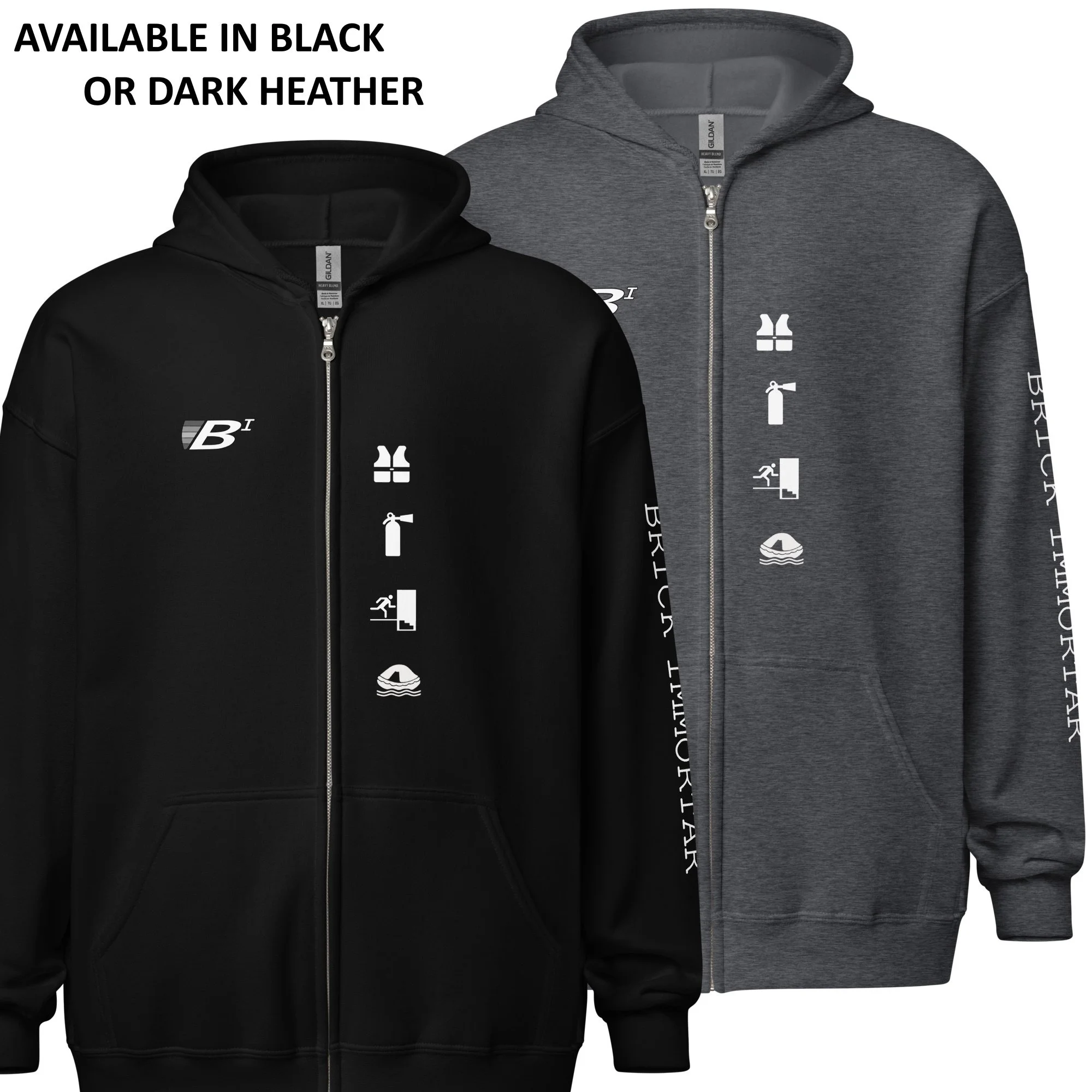 The Immortar Icon Zip-Up Hoodie — Brick Immortar